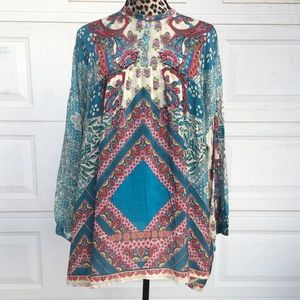 Johnny Was Rosetto Peasant Blouse Plus Size 3X